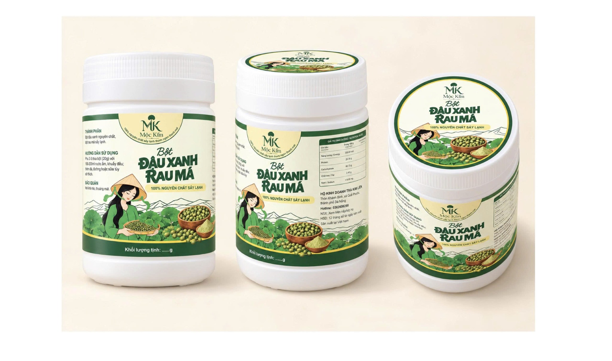 Bột đậu xanh rau má